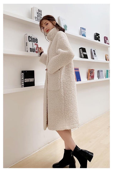 Manteau femme en imitation cachemire