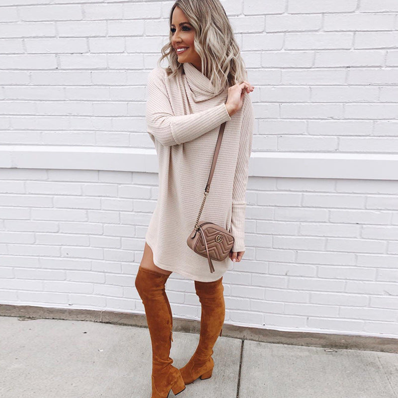 Robe en tricot à manches longues