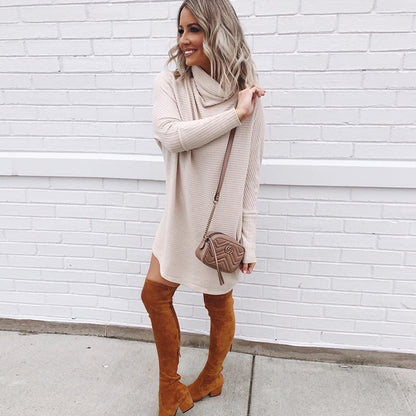 Robe en tricot à manches longues