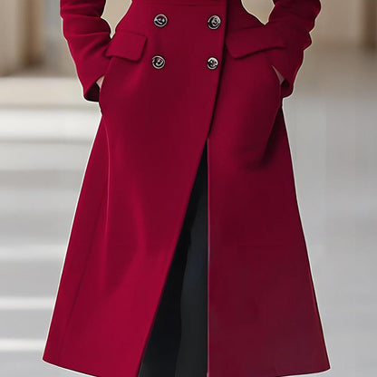 Manteau réversible long pour femme