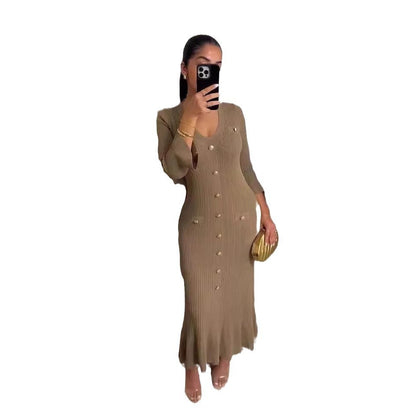 Robe Coupe queue de poisson, automne-hiver