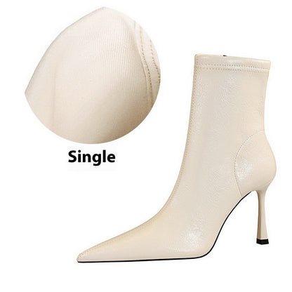 Bottines d’hiver à talon aiguille