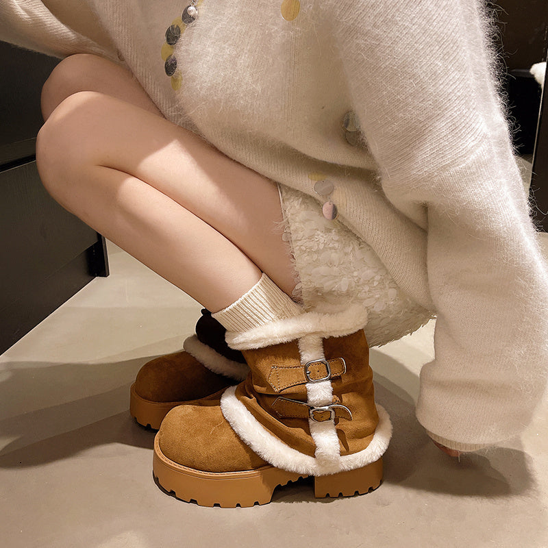 Bottes d’hiver style Martin à semelle épaisse