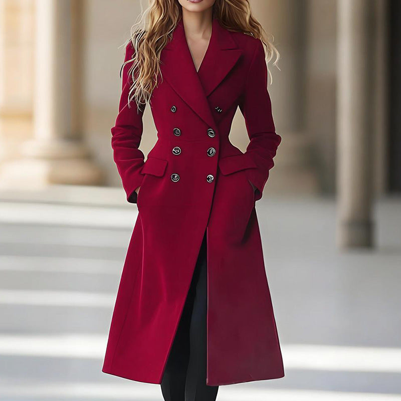 Manteau réversible long pour femme