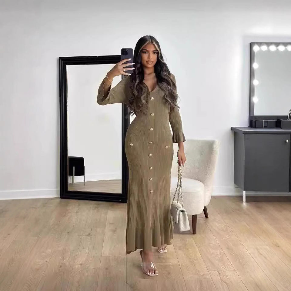 Robe Coupe queue de poisson, automne-hiver