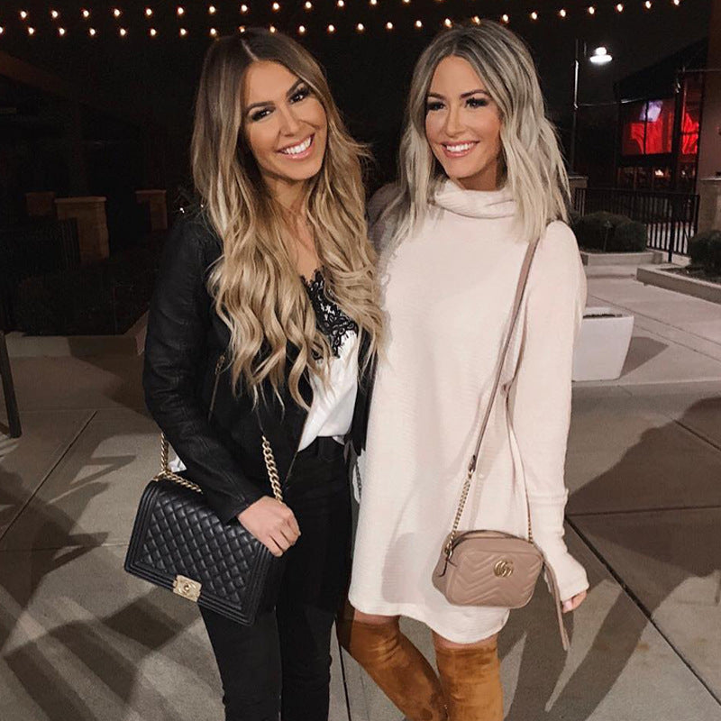 Robe en tricot à manches longues