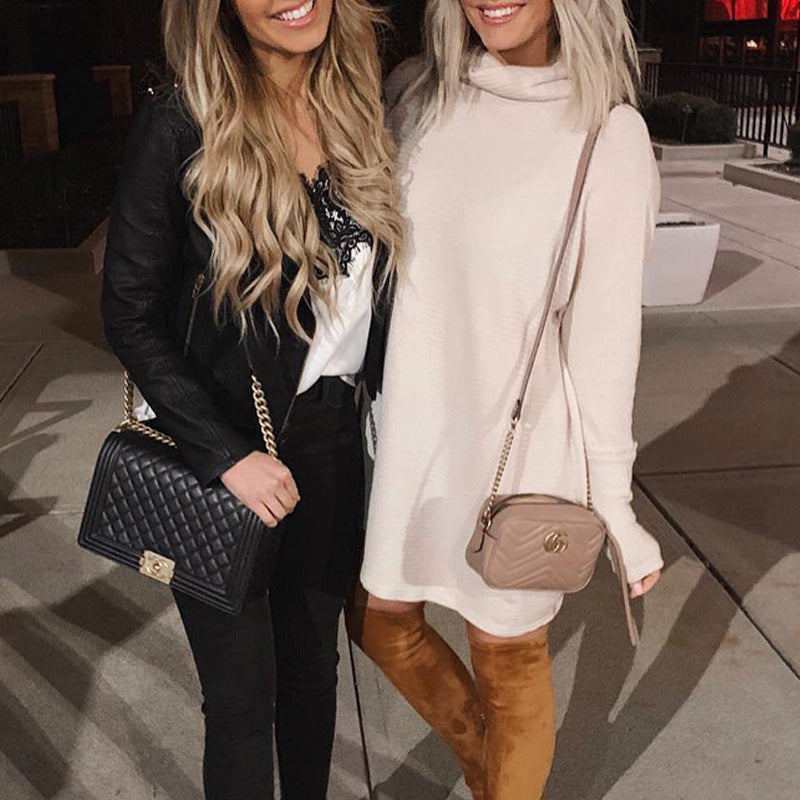 Robe en tricot à manches longues