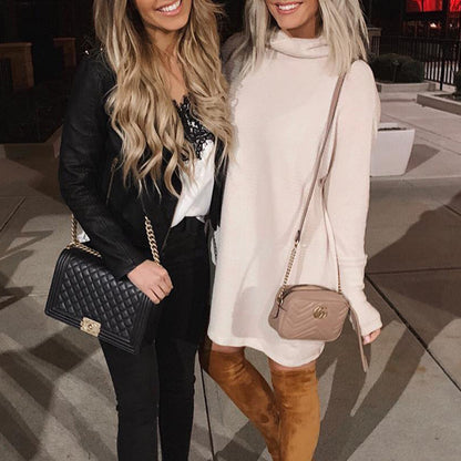 Robe en tricot à manches longues