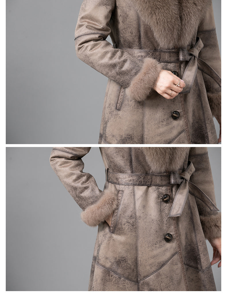 Manteau femme en vraie fourrure
