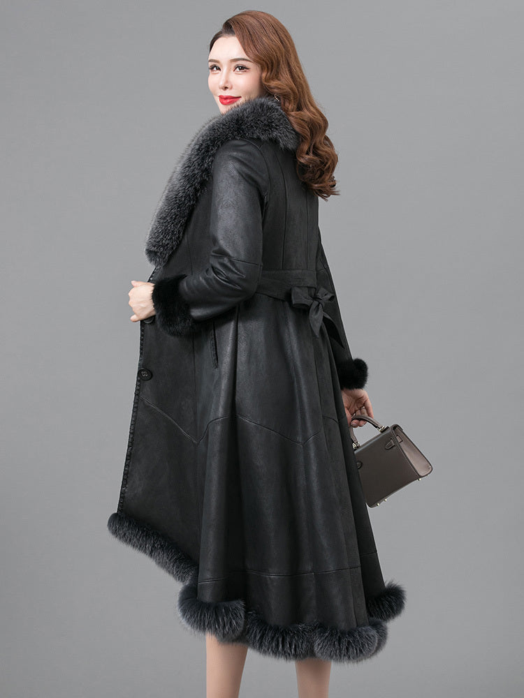 Manteau femme en vraie fourrure