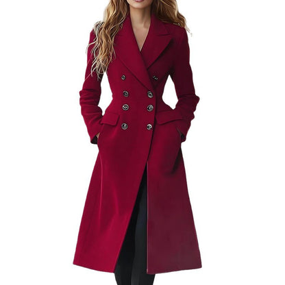 Manteau réversible long pour femme