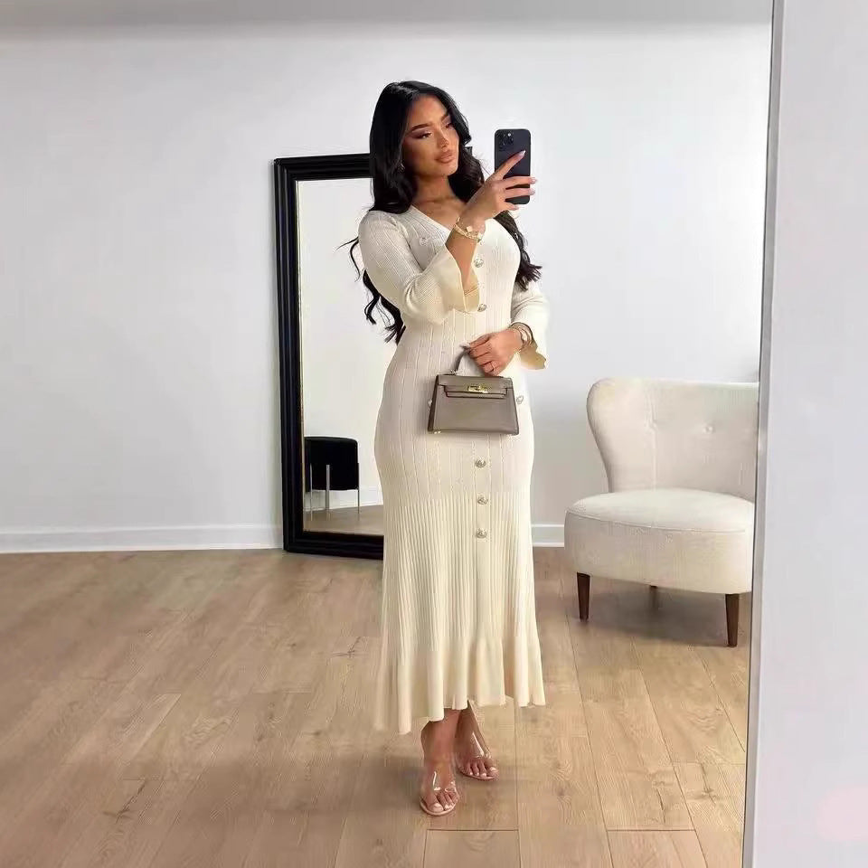 Robe Coupe queue de poisson, automne-hiver